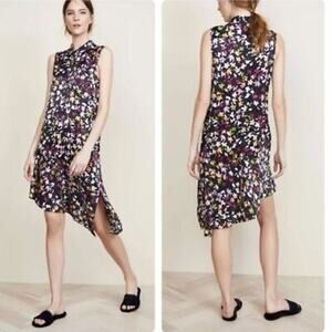 Equipment Eclipse Tira Floral Feminine  Printed 100% Silk  Dress Women's Size M